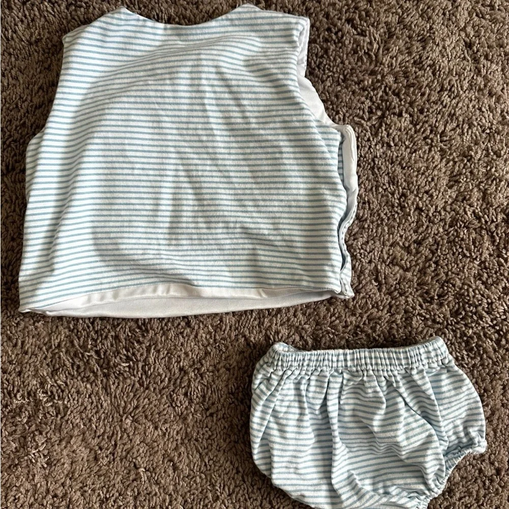 Lullaby Set Smocked Boy Outfit with bloomers